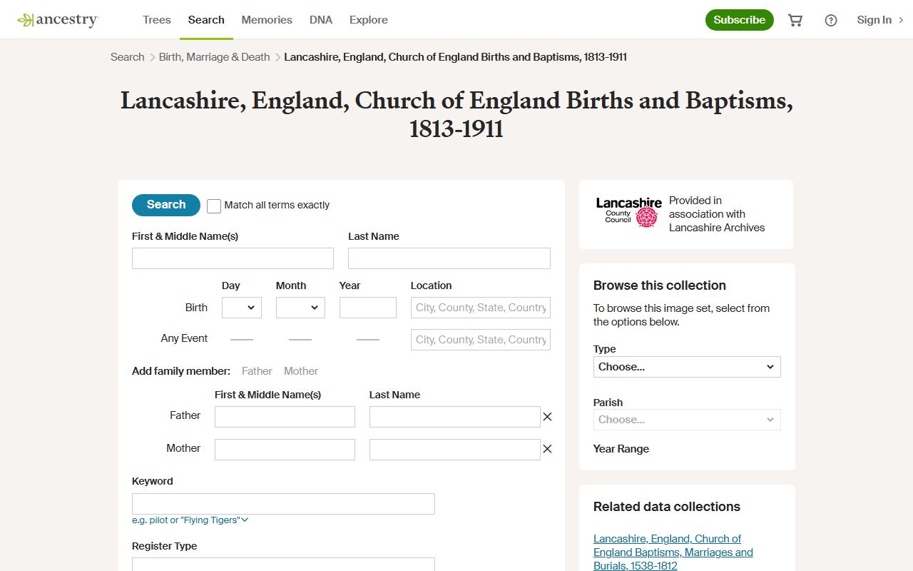 Ancestry Oregon marriage records search collection